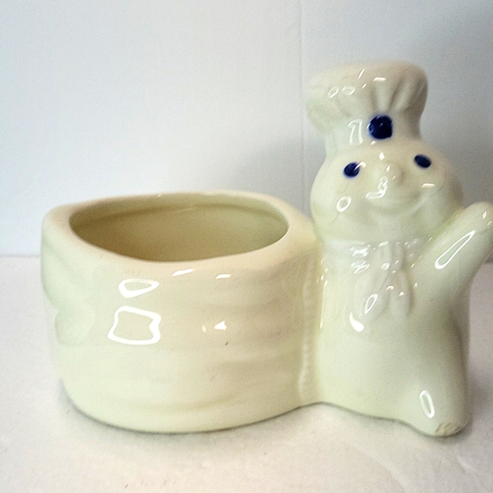 Vtg 1997 Pillsbury Dough Boy Ceramic Sponge Holder or Small Planter